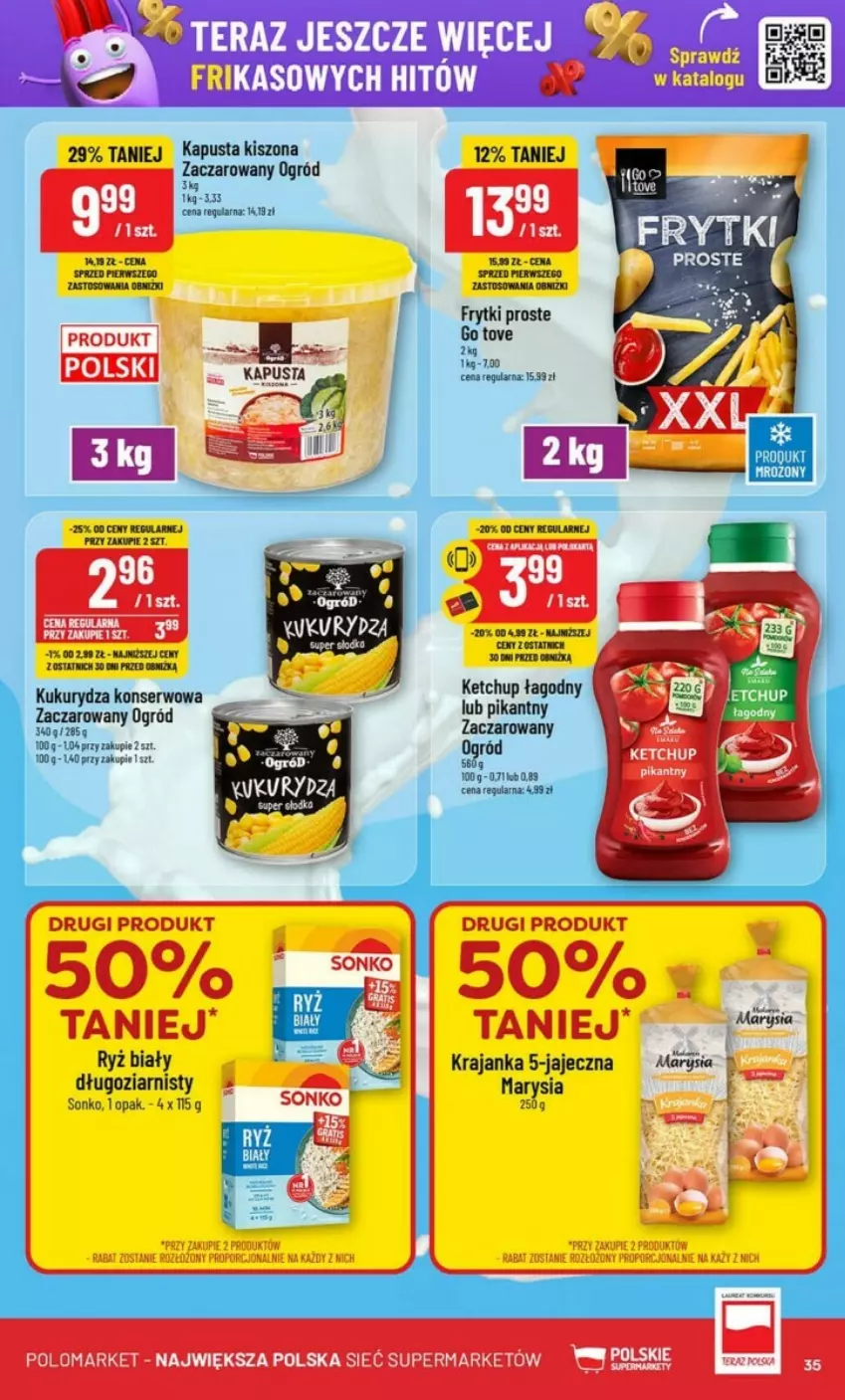 Gazetka promocyjna PoloMarket - ważna 15.01 do 21.01.2025 - strona 29 - produkty: Frytki, Ketchup, Kukurydza, Kukurydza konserwowa, LANA, Ogród, Ryż, Ryż biały, Ser, Sonko