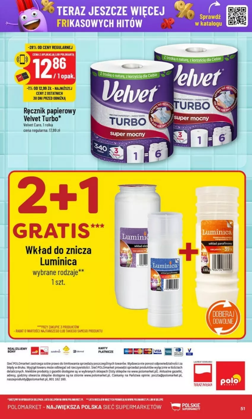 Gazetka promocyjna PoloMarket - ważna 15.01 do 21.01.2025 - strona 47 - produkty: Gra, Papier, Ręcznik, Velvet, Znicz