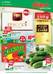 Gazetka promocyjna Dino - Gazetka - Gazetka - ważna od 10.05 do 10.05.2022 - strona 1 - produkty: Gra, Kaktus, Ogórek, Kawa mielona, Kawa, Lody, Mocca Fix Gold, Woseba, Grunt, Merci