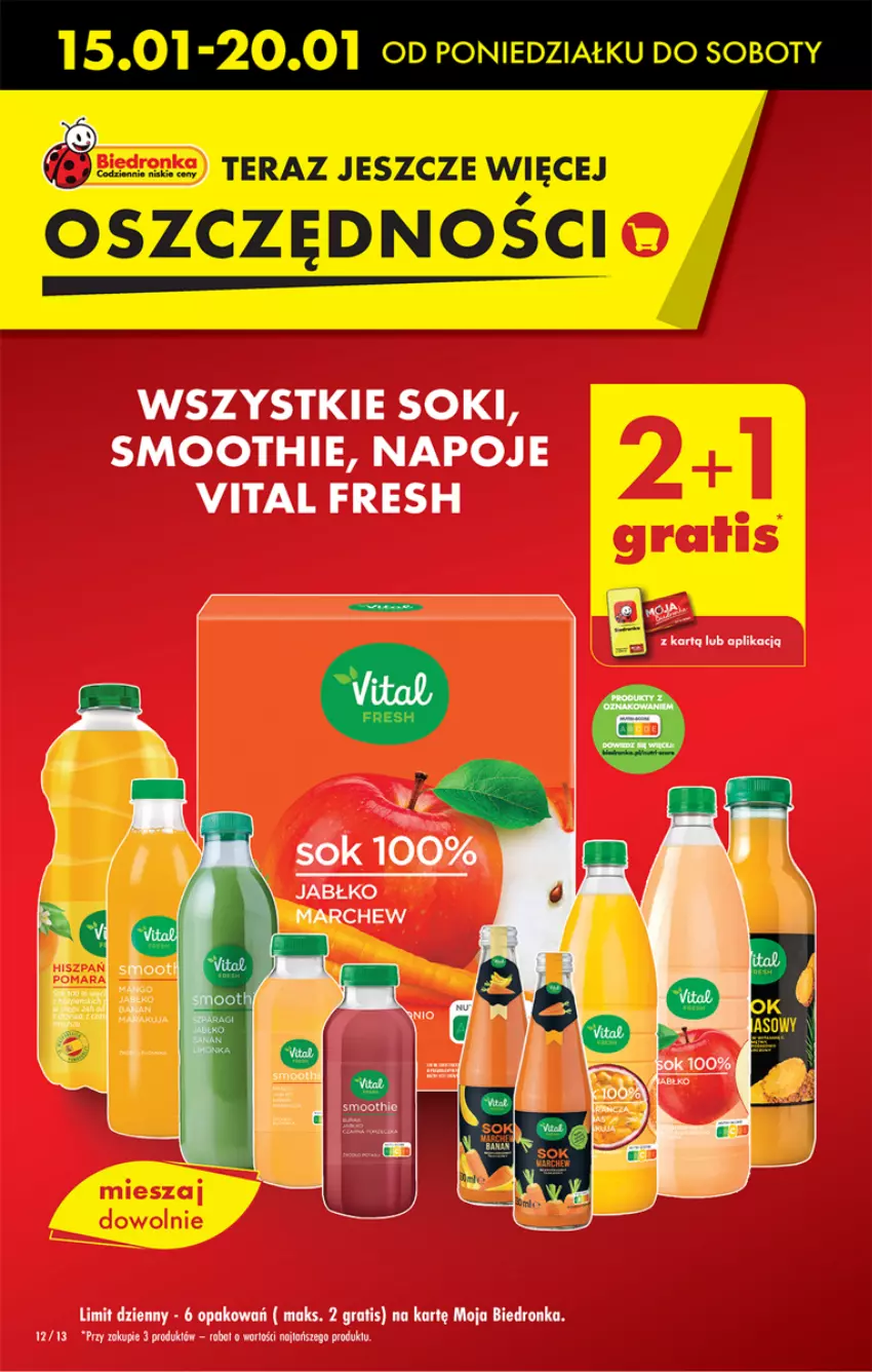 Gazetka promocyjna Biedronka - Od czwartku - ważna 18.01 do 24.01.2024 - strona 14 - produkty: Gra, Napoje, Smoothie, Sok