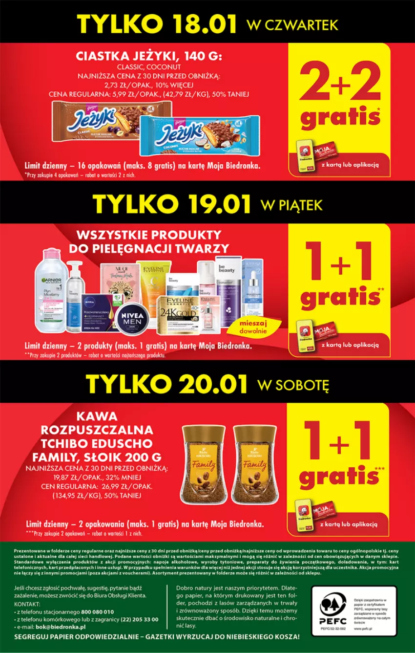 Gazetka promocyjna Biedronka - Od czwartku - ważna 18.01 do 24.01.2024 - strona 68 - produkty: Ciastka, Fa, Gra, Jeżyki, Kawa, Kawa rozpuszczalna, Kosz, Napoje, Papier, Robot, Tchibo, Telefon