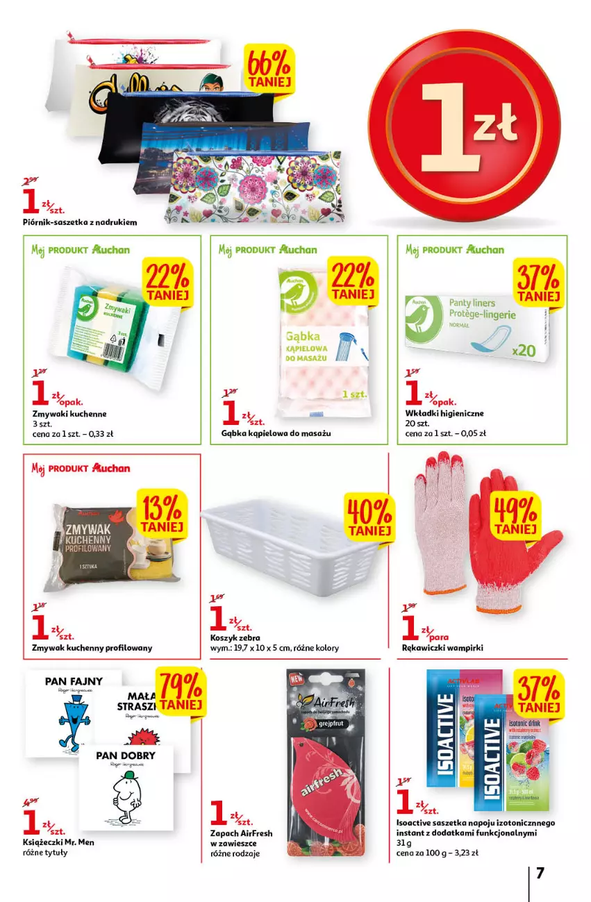 Gazetka promocyjna Auchan - Gazetka Rewelacyjnie małe ceny Auchan Hipermarket - ważna 03.01 do 11.01.2023 - strona 7 - produkty: Fa, Kosz, Piórnik, Wkładki, Zmywaki kuchenne