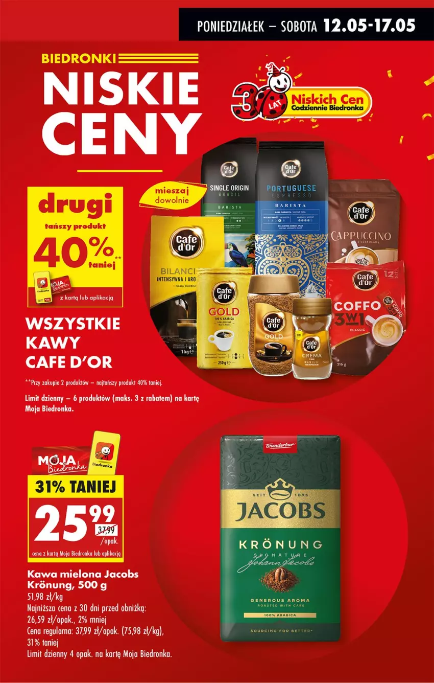 Gazetka promocyjna Biedronka - Od Poniedziałku - ważna 12.05 do 17.05.2025 - strona 11 - produkty: Jacobs, Kawa, Kawa mielona
