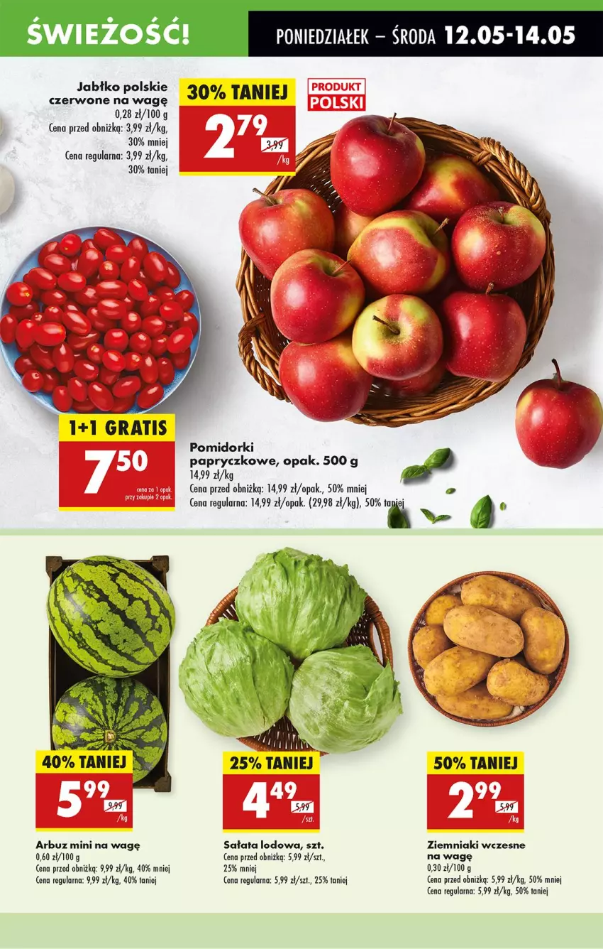 Gazetka promocyjna Biedronka - Od Poniedziałku - ważna 12.05 do 17.05.2025 - strona 19 - produkty: Arbuz, Canon, Pomidorki, Sałat, Sałata lodowa, Ziemniaki