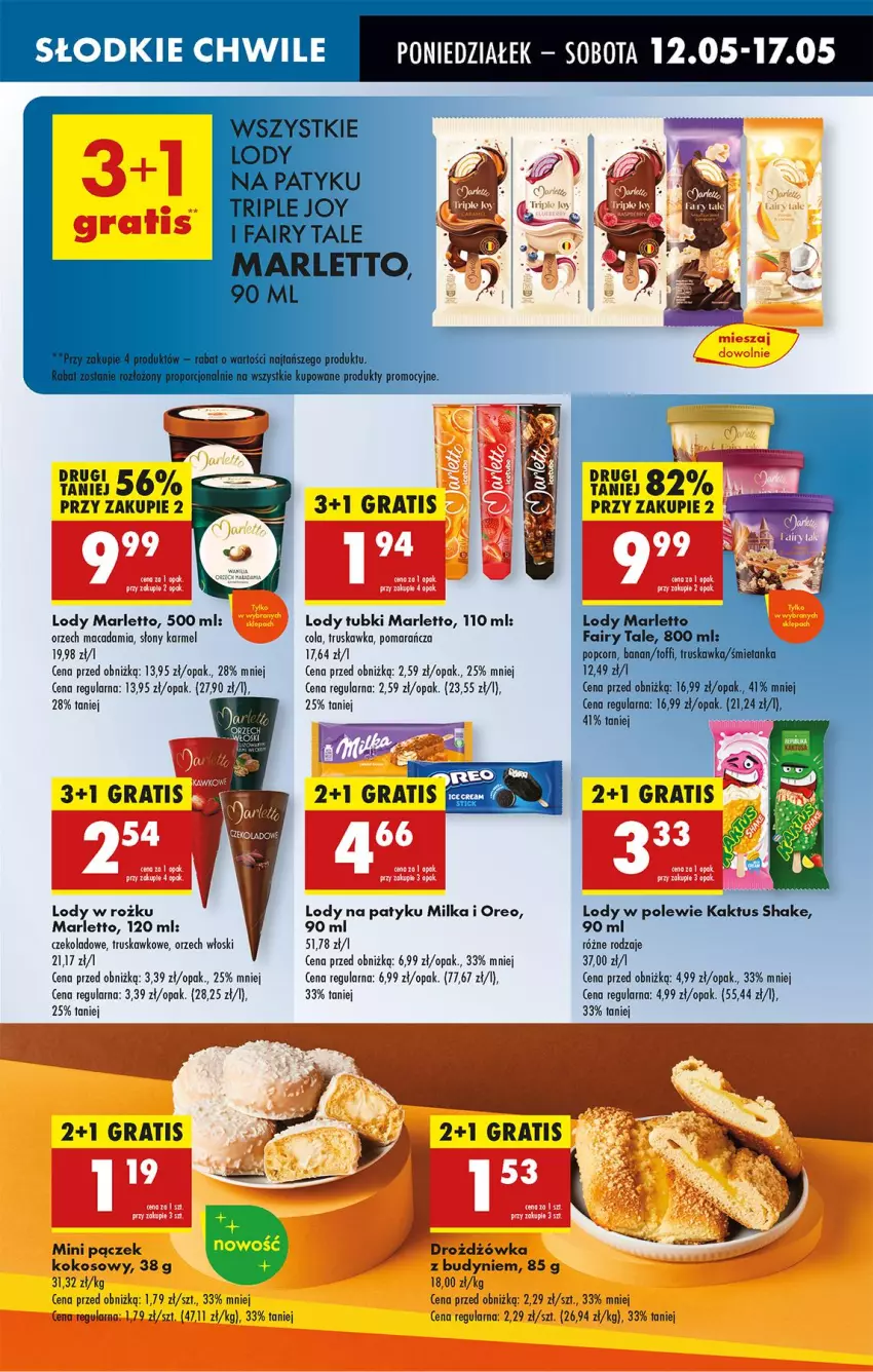 Gazetka promocyjna Biedronka - Od Poniedziałku - ważna 12.05 do 17.05.2025 - strona 41 - produkty: Gra, Kaktus, Kokos, Lody, Milka, Oreo, Pączek
