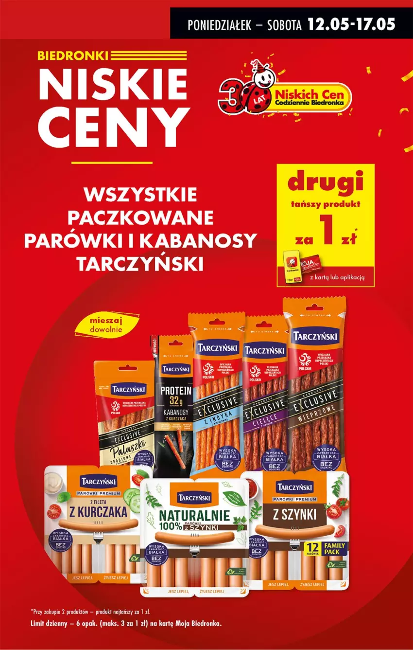 Gazetka promocyjna Biedronka - Od Poniedziałku - ważna 12.05 do 17.05.2025 - strona 5 - produkty: Fa, Kabanos, Parówki, Tarczyński