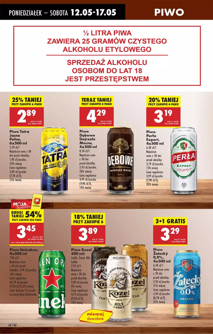 Gazetka promocyjna Biedronka - Od Poniedziałku - ważna 12.05 do 17.05.2025 - strona 56 - produkty: Fa, Perła, Piwo, Piwo jasne, Por, Tatra, Tera
