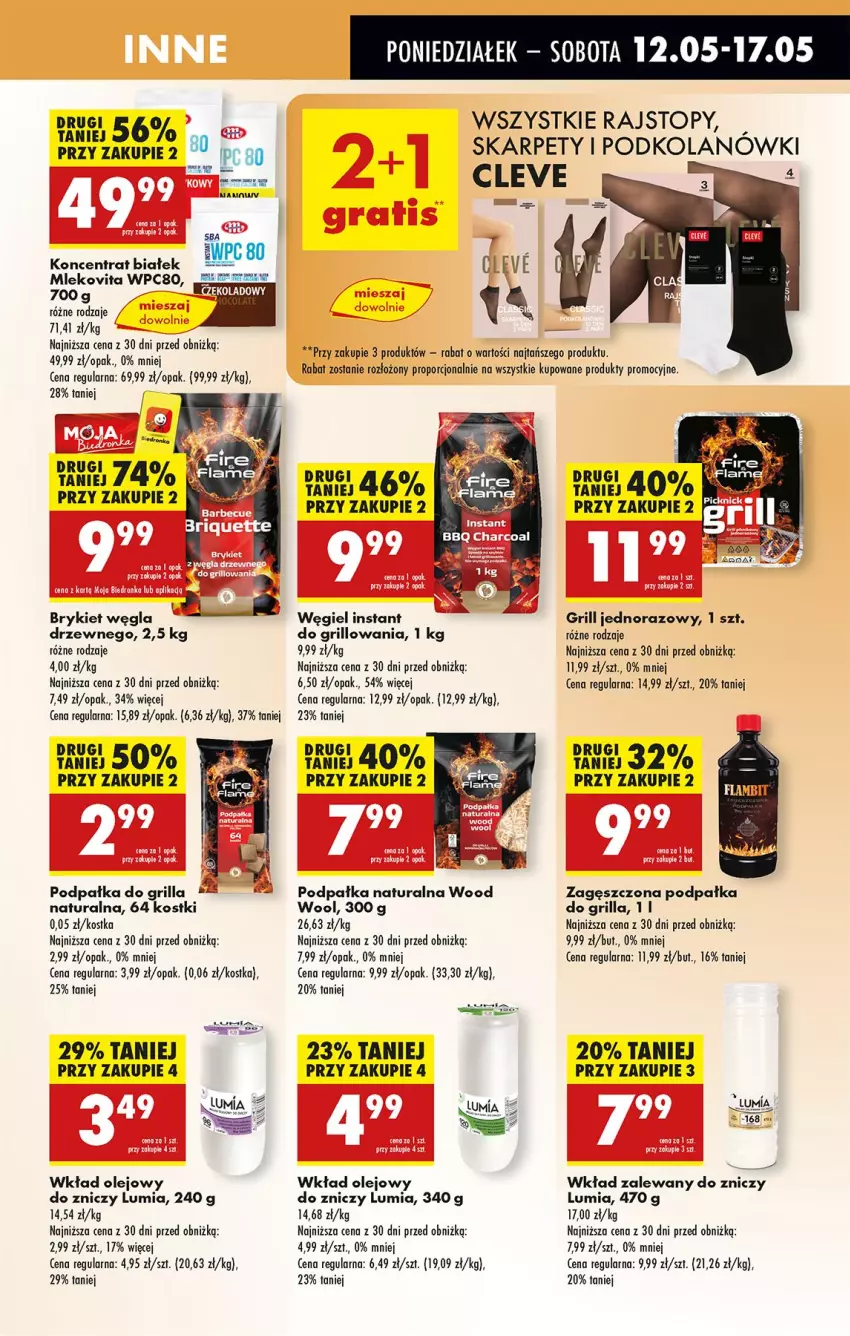 Gazetka promocyjna Biedronka - Od Poniedziałku - ważna 12.05 do 17.05.2025 - strona 71 - produkty: Grill, Karp, Mleko, Olej, Por, Rajstopy, Top, Wkład olejowy, Znicz
