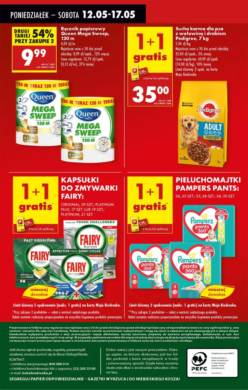 Gazetka promocyjna Biedronka - Od Poniedziałku - ważna 12.05 do 17.05.2025 - strona 76 - produkty: Gin, Gra, Kosz, Majtki, Napoje, Pampers, Papier, Pedigree, Pieluchomajtki, Por, Ręcznik, Sucha karma, Telefon, Zmywarki