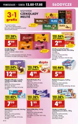 Gazetka promocyjna Biedronka - Od Poniedziałku - Gazetka - ważna od 17.05 do 17.05.2025 - strona 46 - produkty: Lubisie, Ciastka, Princessa, Por, Mus, Wafelek, Bonitki, Mleczko, Tonik, Baton, Knoppers, Ciastka owsiane, Milka, Kokos