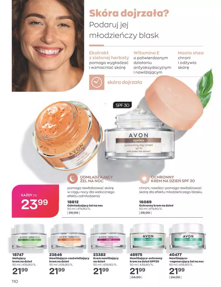 Gazetka promocyjna Avon - Katalog Avon 1/2023 kampania styczeń - ważna 01.01 do 31.01.2023 - strona 110 - produkty: Krem na dzień, Masło, Ochronny krem, Ochronny żel