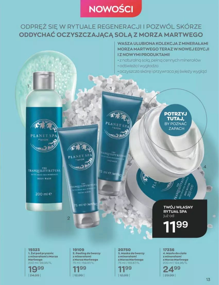 Gazetka promocyjna Avon - Katalog Avon 1/2023 kampania styczeń - ważna 01.01 do 31.01.2023 - strona 13 - produkty: Body, Maska, Maska do twarzy, Peeling, Tera