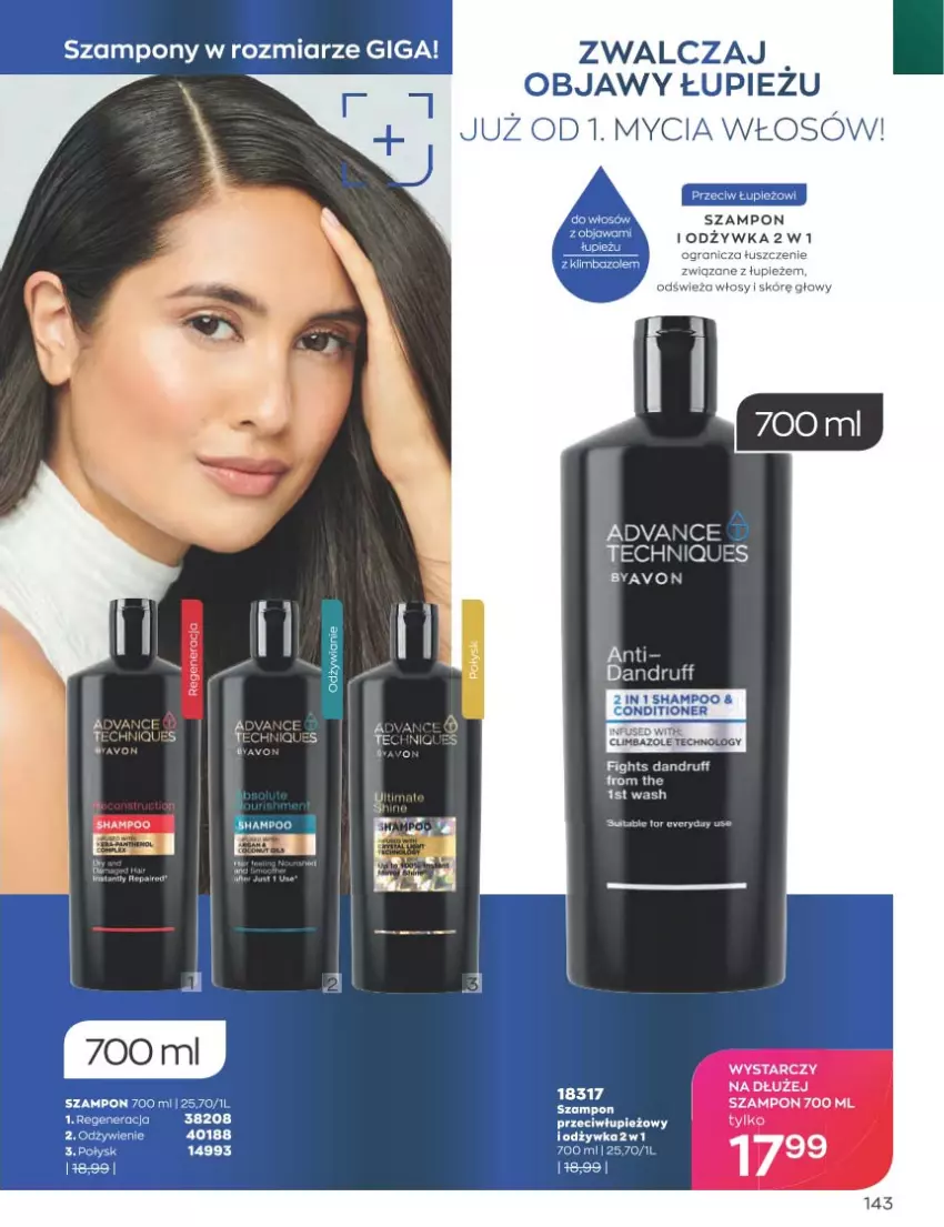 Gazetka promocyjna Avon - Katalog Avon 1/2023 kampania styczeń - ważna 01.01 do 31.01.2023 - strona 143 - produkty: Gra, Odżywka, Szampon