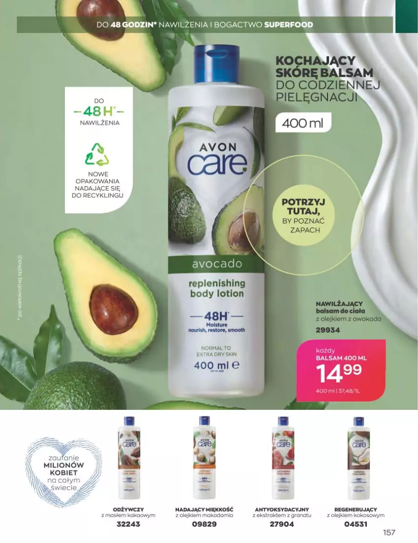 Gazetka promocyjna Avon - Katalog Avon 1/2023 kampania styczeń - ważna 01.01 do 31.01.2023 - strona 157 - produkty: Avocado, Body, Fa, Gra, Granat, Kakao, Kokos, Lion, Olej