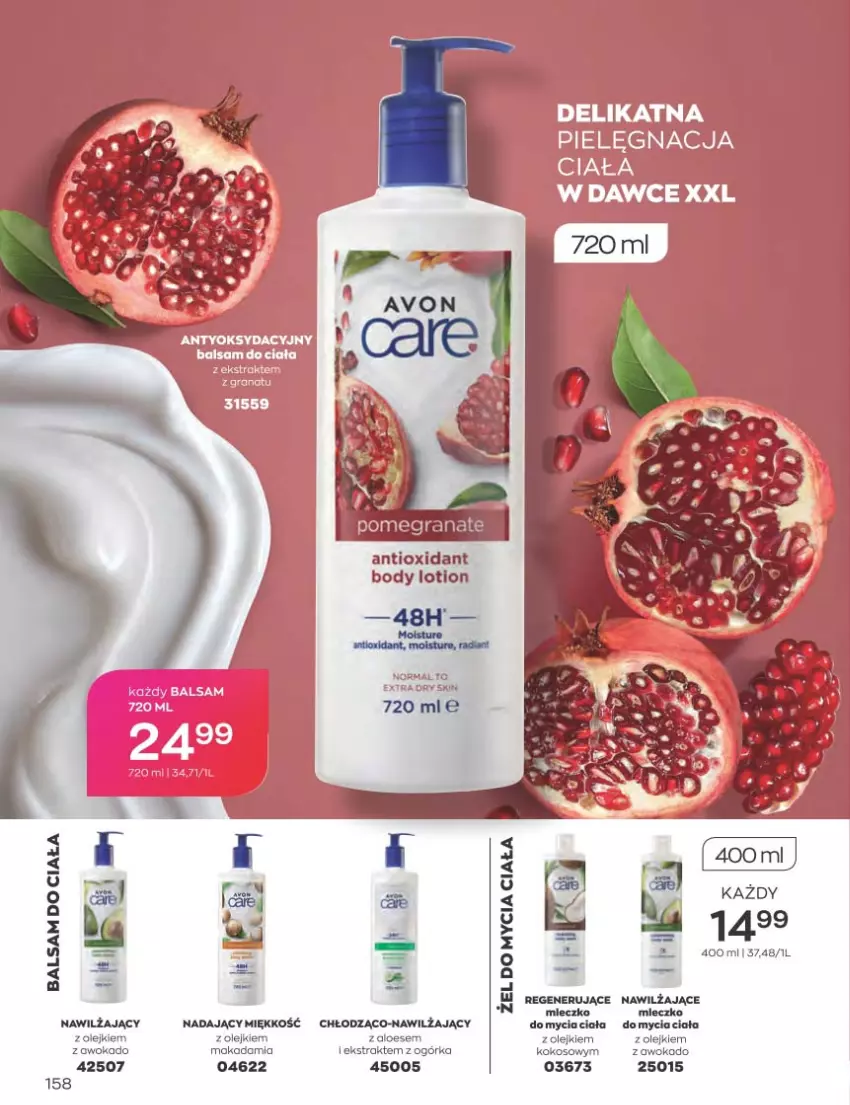 Gazetka promocyjna Avon - Katalog Avon 1/2023 kampania styczeń - ważna 01.01 do 31.01.2023 - strona 158 - produkty: Balsam do ciała, Gra, Granat, Kokos, Miecz, Olej