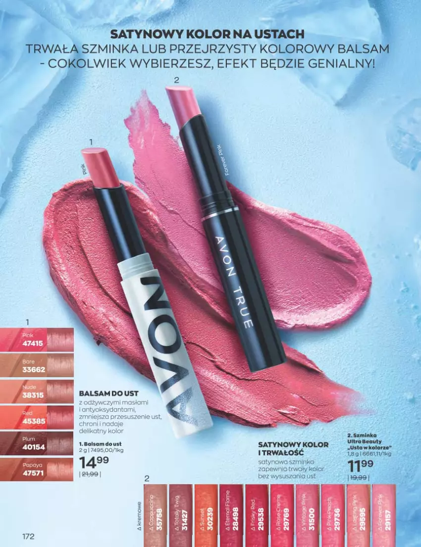 Gazetka promocyjna Avon - Katalog Avon 1/2023 kampania styczeń - ważna 01.01 do 31.01.2023 - strona 172 - produkty: Balsam do ust