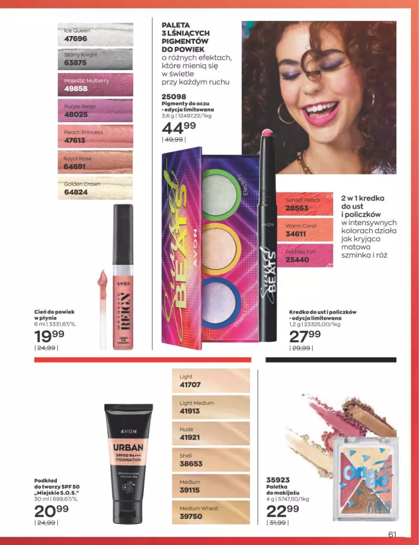 Gazetka promocyjna Avon - Katalog Avon 1/2023 kampania styczeń - ważna 01.01 do 31.01.2023 - strona 61 - produkty: Cień, Inka, Kredka, Makijaż, Paleta, Szminka