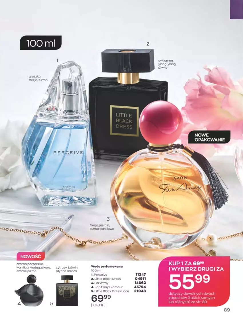 Gazetka promocyjna Avon - Katalog Avon 1/2023 kampania styczeń - ważna 01.01 do 31.01.2023 - strona 89 - produkty: Dres, Fa, Lack, Perfum, Por, Woda, Woda perfumowana