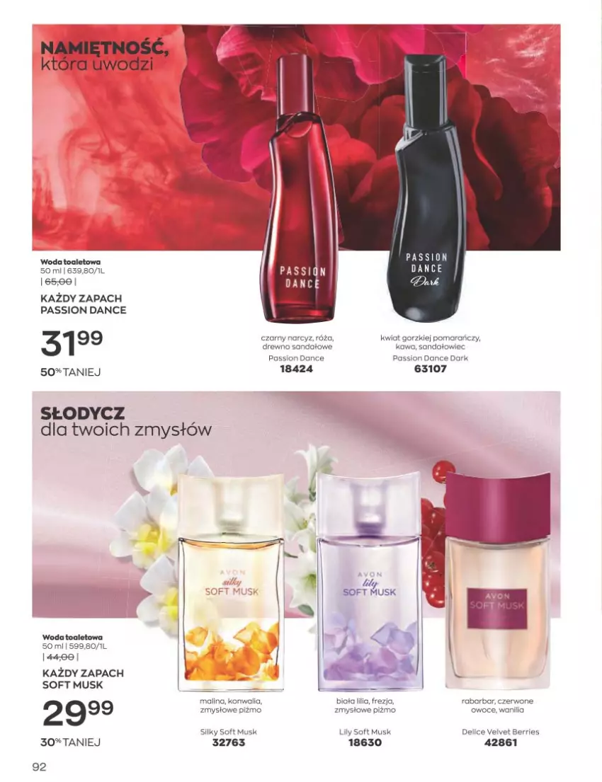 Gazetka promocyjna Avon - Katalog Avon 1/2023 kampania styczeń - ważna 01.01 do 31.01.2023 - strona 92 - produkty: Mus, Narcyz, Owoce, Róża, Velvet, Woda, Woda toaletowa