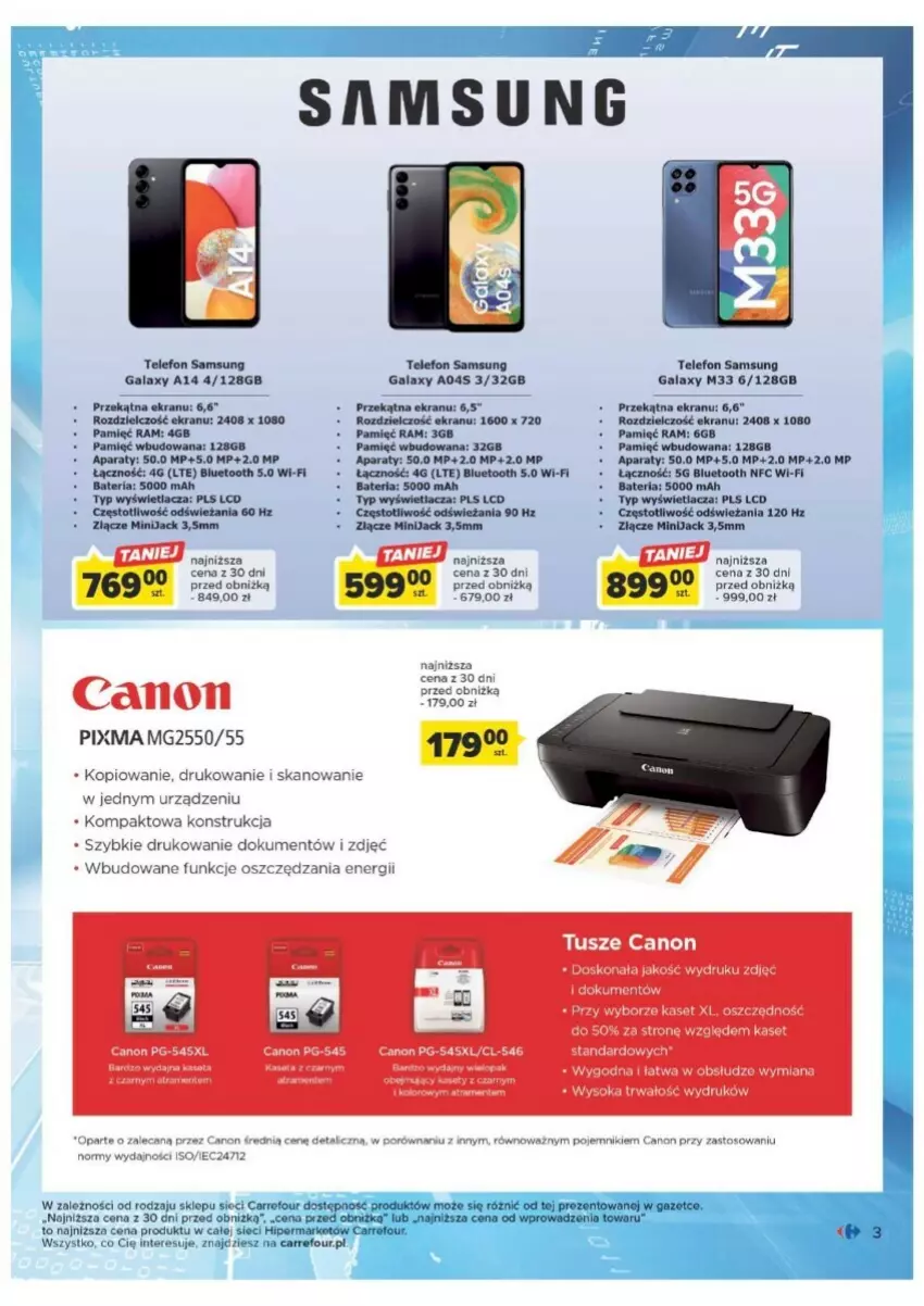 Gazetka promocyjna Carrefour - ważna 19.09 do 07.10.2023 - strona 8 - produkty: Bateria, Canon, Gala, Pojemnik, Por, Samsung, Telefon