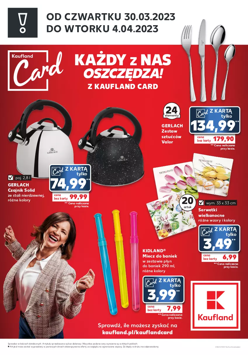 Gazetka promocyjna Kaufland - ZAPOWIEDŹ NASTĘPNEJ OFERTY - ważna 23.03 do 29.03.2023 - strona 2 - produkty: Czajnik, Gra, Miecz, Ser, Serwetki, Zestaw sztućców