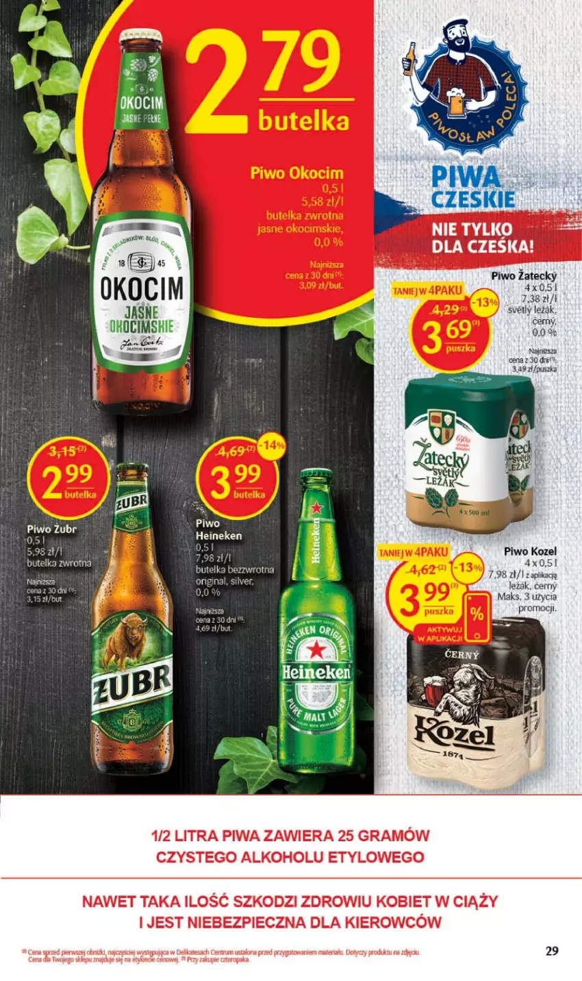 Gazetka promocyjna Delikatesy Centrum - Gazetka DC07 - ważna 16.02 do 22.02.2023 - strona 29 - produkty: Gin, Heineken, Koc, Kozel, Okocim, Piwo