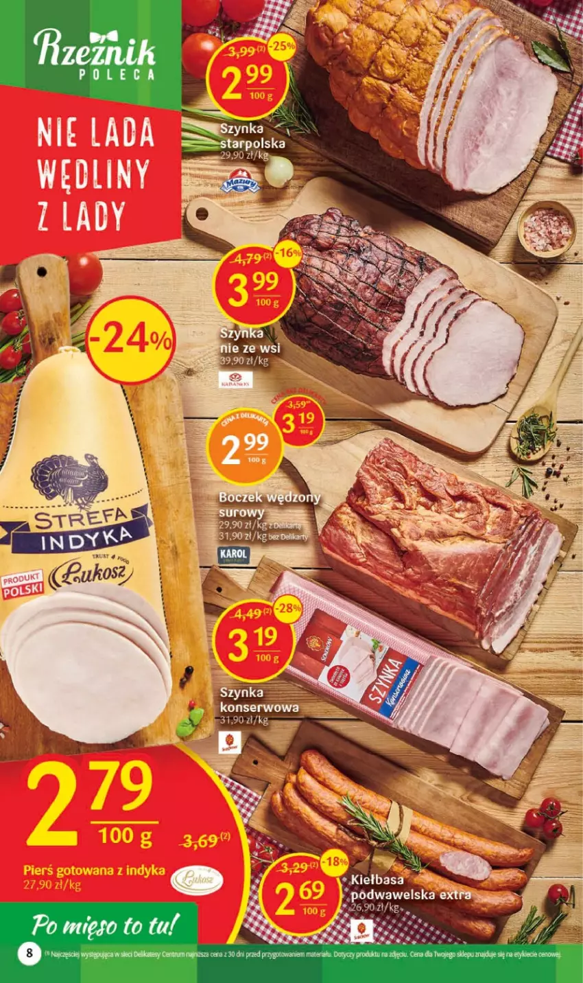 Gazetka promocyjna Delikatesy Centrum - Gazetka DC07 - ważna 16.02 do 22.02.2023 - strona 8 - produkty: Kiełbasa, Rum, Ser, Szynka, Wawel