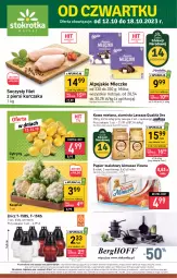 Gazetka promocyjna Stokrotka - Market - Gazetka - ważna od 18.10 do 18.10.2023 - strona 1 - produkty: Kurczak, Kalafior, Warzywa, Mus, Papier, Filet z piersi kurczaka, Cytryny, Kawa mielona, Kawa, Papier toaletowy, Mleczko, Znicz, Lavazza, Owoce, Mięso, Milka