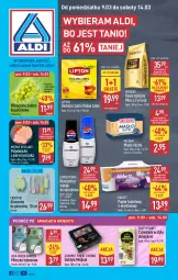 Gazetka promocyjna Aldi - Pełna oferta - Gazetka - ważna od 14.03 do 14.03.2026 - strona 1 - produkty: Piec, Kurczak, Gra, Papier, Mięsne specjały, Mirinda, Kawa mielona, Kawa, Herbata czarna, Daktyle, Papier toaletowy, Pepsi, Mleczko, Winogrona, Lipton, Czekolada, Mocca Fix Gold, Woseba, Wino, Herbata, Masło, Kokos