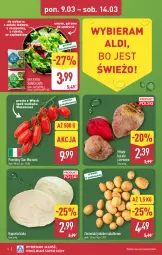Gazetka promocyjna Aldi - Pełna oferta - Gazetka - ważna od 14.03 do 14.03.2026 - strona 4 - produkty: Ziemniaki, Sałat, Buraki, Pomidory, Szpinak