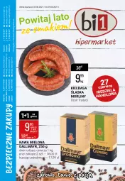 Gazetka promocyjna Bi1 - Lato ze smakiem - Gazetka - ważna od 29.06 do 29.06.2021 - strona 1 - produkty: Piec, Dallmayr, Kawa mielona, Kawa, Morliny, Kiełbasa, Kiełbasa śląska