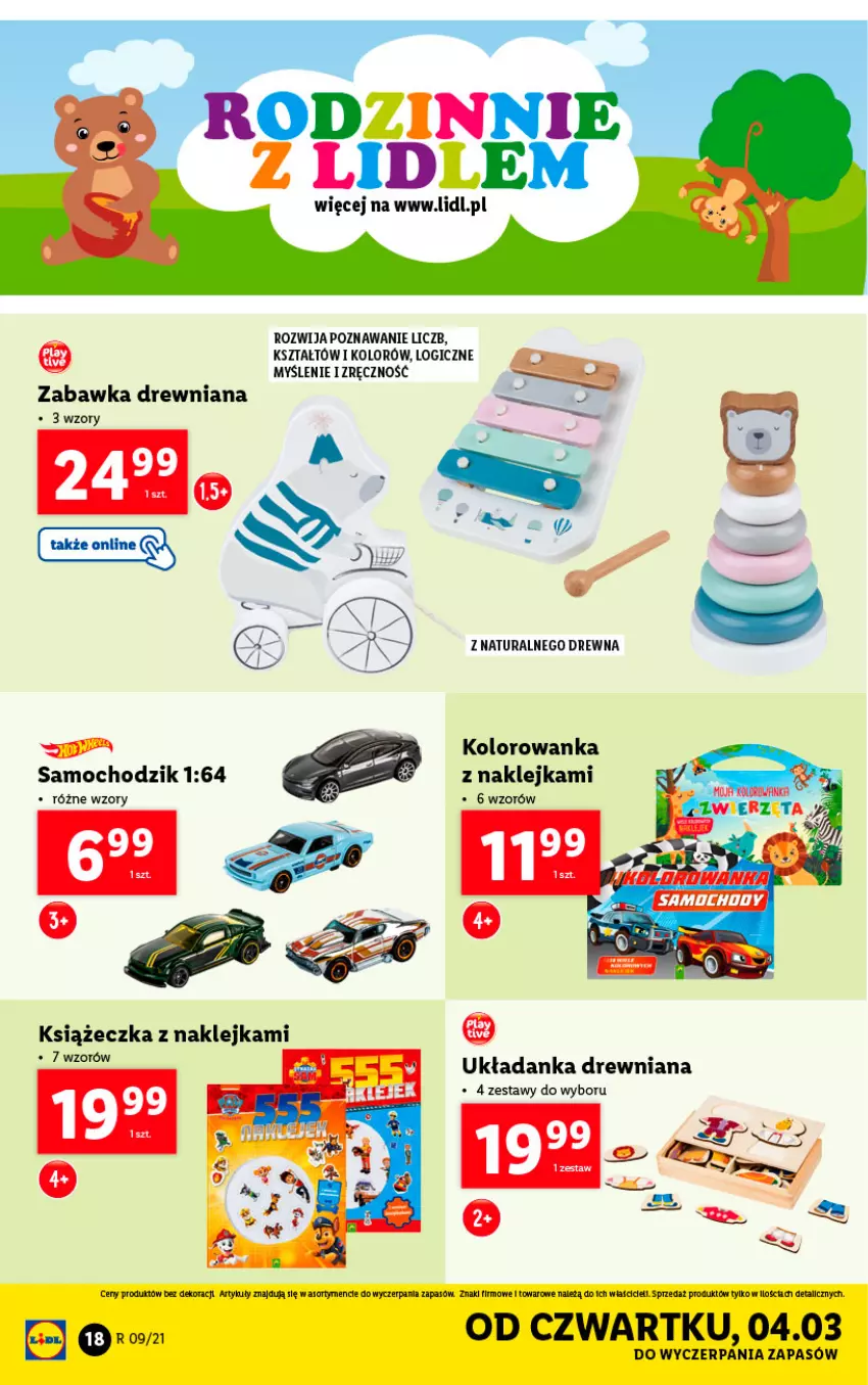 Gazetka promocyjna Lidl - GAZETKA - ważna 01.03 do 06.03.2021 - strona 18 - produkty: Chodzik, Klej, Kolorowanka, Układanka, Zabawka