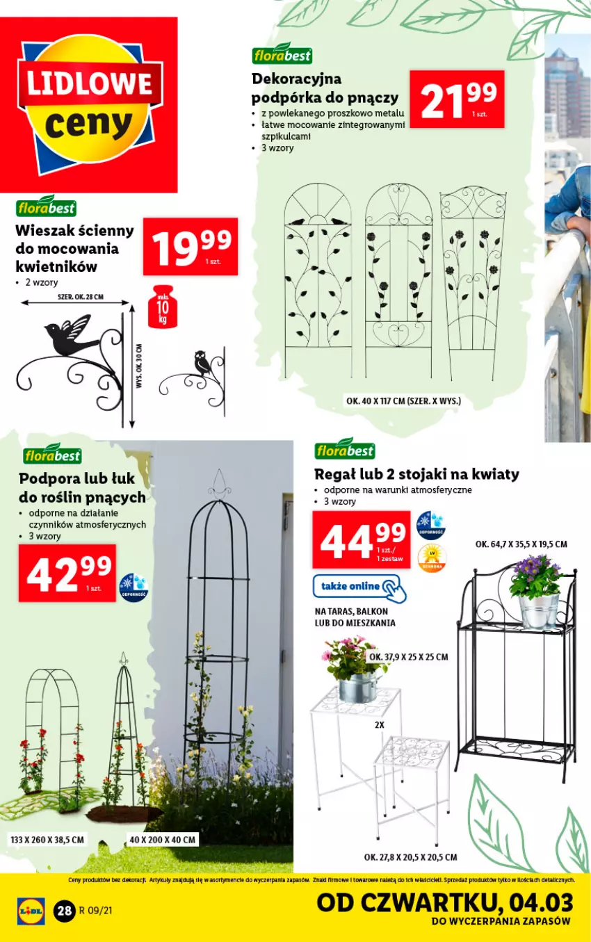 Gazetka promocyjna Lidl - GAZETKA - ważna 01.03 do 06.03.2021 - strona 28 - produkty: Kwietnik, Por, Regał, Stojak, Wieszak