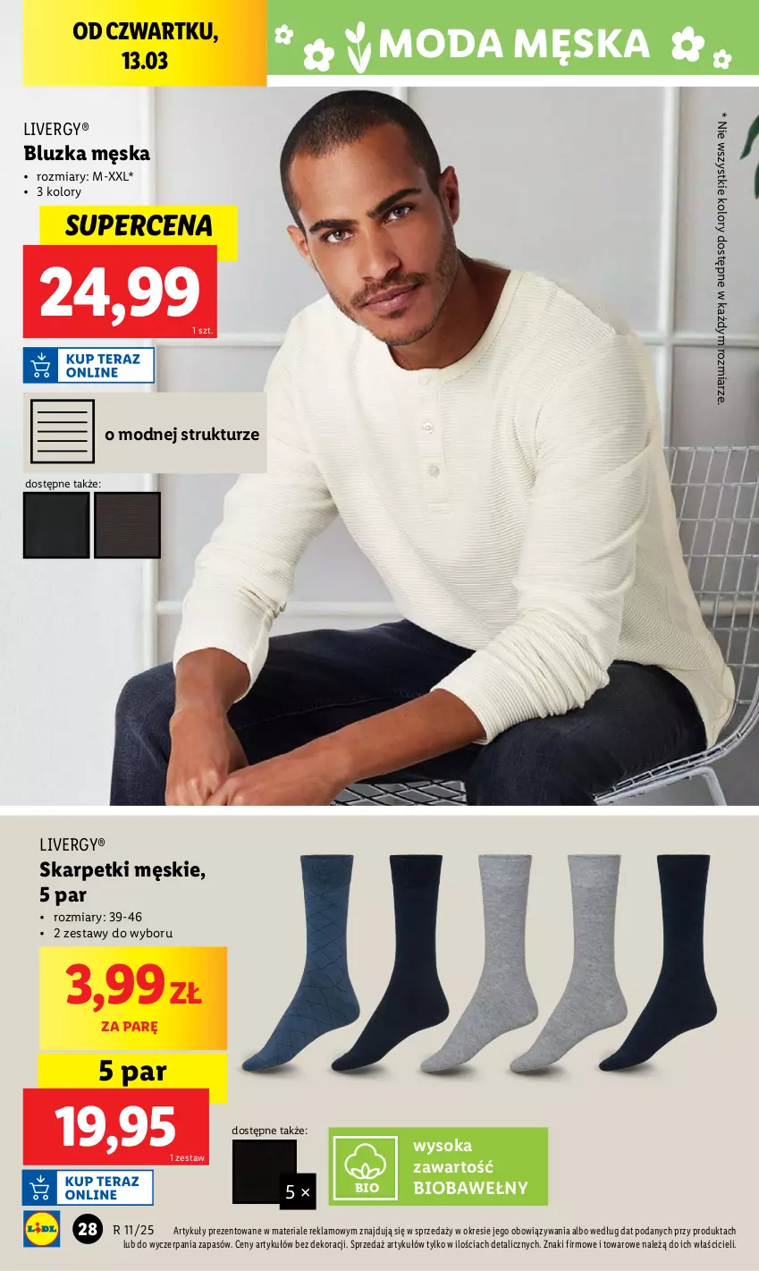 Gazetka promocyjna Lidl - GAZETKA - ważna 10.03 do 15.03.2025 - strona 28 - produkty: Karp, Moda, Skarpetki, Sok