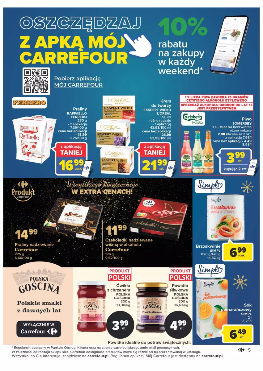 Gazetka promocyjna Carrefour - Gazetka Gazetka Market Gorzów Wielkopolski - ważna 19.12 do 24.12.2022 - strona 5 - produkty: Chrzan, Gra, Piwa, Praliny