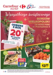 Gazetka promocyjna Carrefour - Gazetka Gazetka Market Gorzów Wielkopolski - Gazetka - ważna od 24.12 do 24.12.2022 - strona 1 - produkty: Piwa, Piec, Mandarynki, Ser, Gra, Telefon, Papier, Rama, Karp