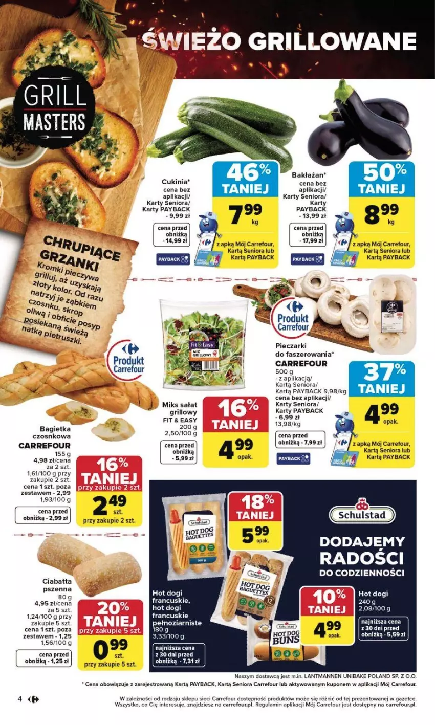 Gazetka promocyjna Carrefour - Gazetka Grill Cię wzywa od czwartku! - ważna 23.04 do 02.05.2026 - strona 5 - produkty: Bagietka, Ciabatta, Fa, Grill, Hot dog, Piec, Sałat