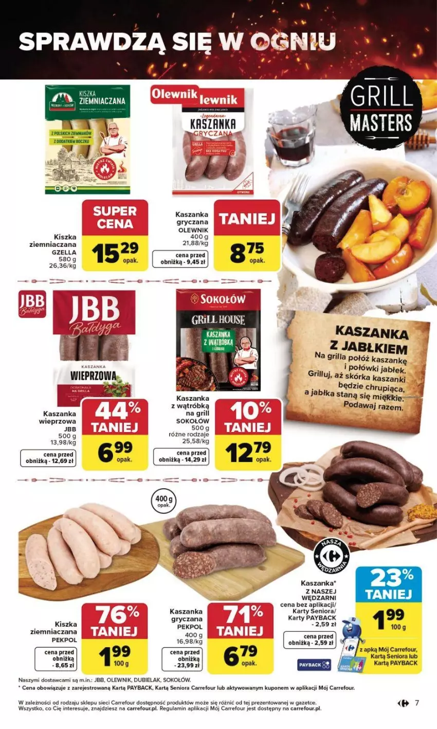 Gazetka promocyjna Carrefour - Gazetka Grill Cię wzywa od czwartku! - ważna 23.04 do 02.05.2026 - strona 8 - produkty: Grill, Gry, Jabłka, Kasza, Kaszanka, Olewnik, Pekpol, Ser, Sok, Sokołów