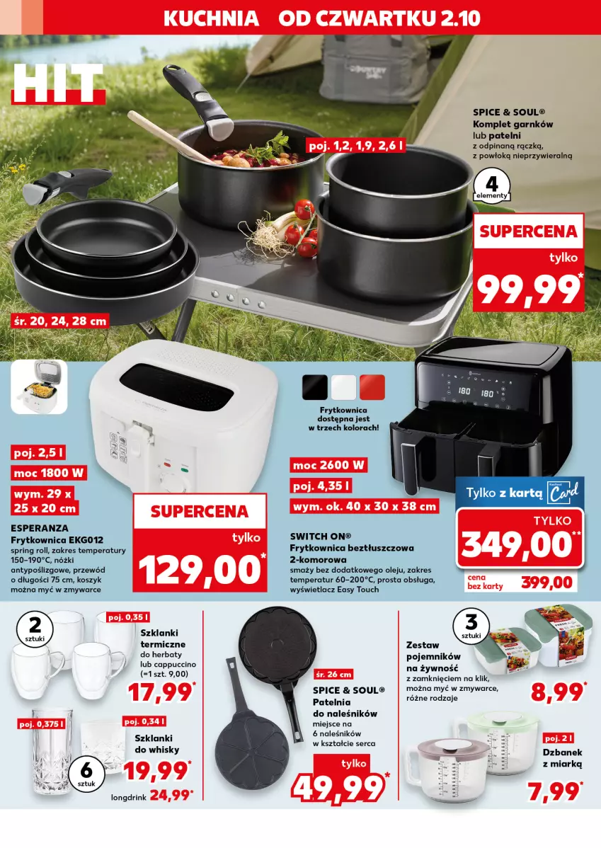 Gazetka promocyjna Kaufland - Kaufland - ważna 02.10 do 08.10.2025 - strona 12 - produkty: Cappuccino, Dzbanek, Kosz, Lanki, Olej, Patelnia, Pojemnik, Przewód, Ser, Whisky