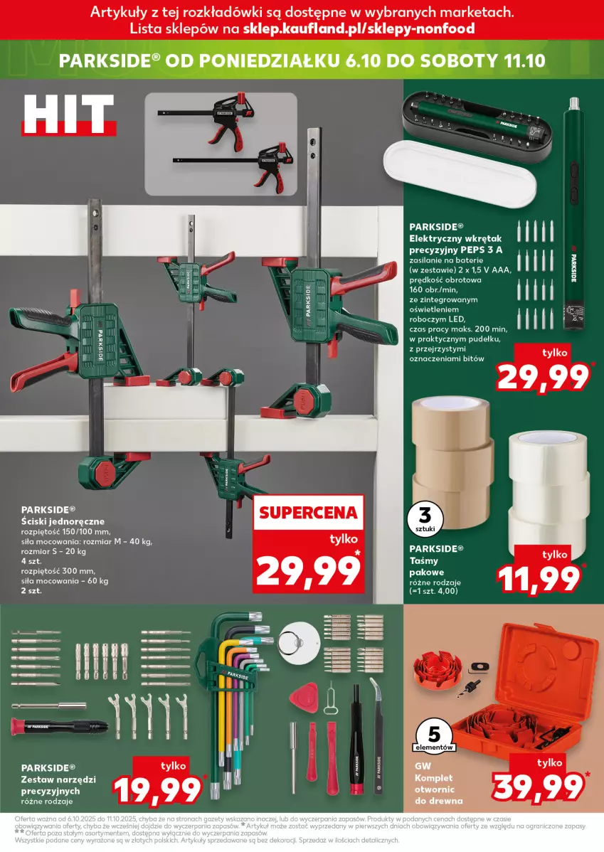 Gazetka promocyjna Kaufland - Kaufland - ważna 02.10 do 08.10.2025 - strona 19 - produkty: Parkside, Wkręt, Zestaw narzędzi