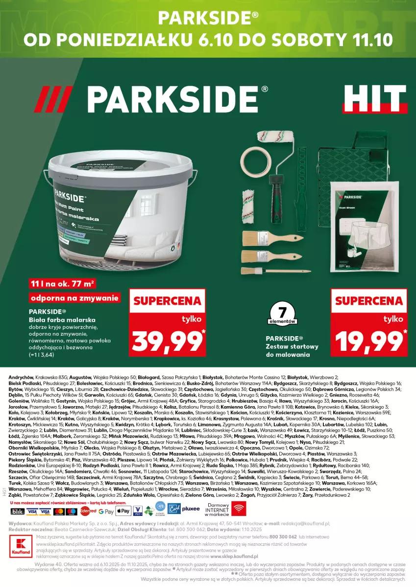 Gazetka promocyjna Kaufland - Kaufland - ważna 02.10 do 08.10.2025 - strona 20 - produkty: BIC, Fa, Gry, Kosz, LANA, Lion, Monte, Mysz, Namysłów, Olej, Parasol, Parkside, Piast, Piec, Podlaski, Por, Sól, Sos, Szal, Telefon, Top