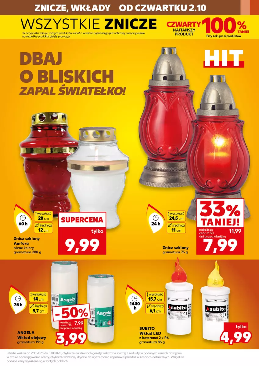 Gazetka promocyjna Kaufland - Kaufland - ważna 02.10 do 08.10.2025 - strona 5 - produkty: Bateria, Gra, Olej, Por, Rama, Sok, Wkład olejowy, Znicz