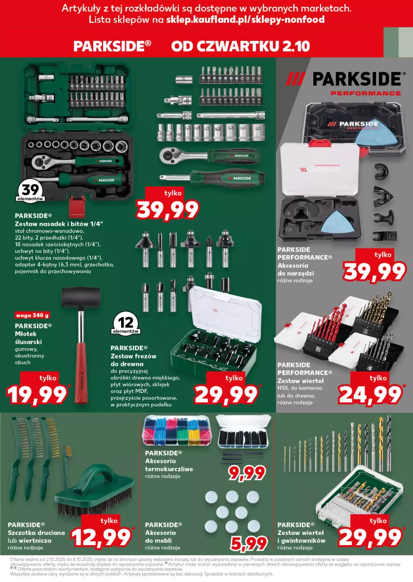 Gazetka promocyjna Kaufland - Kaufland - ważna 02.10 do 08.10.2025 - strona 9 - produkty: Klej, LG, Młot, Młotek, Parkside, Szczotka, Szczotka druciana, Waga, Zestaw wierteł