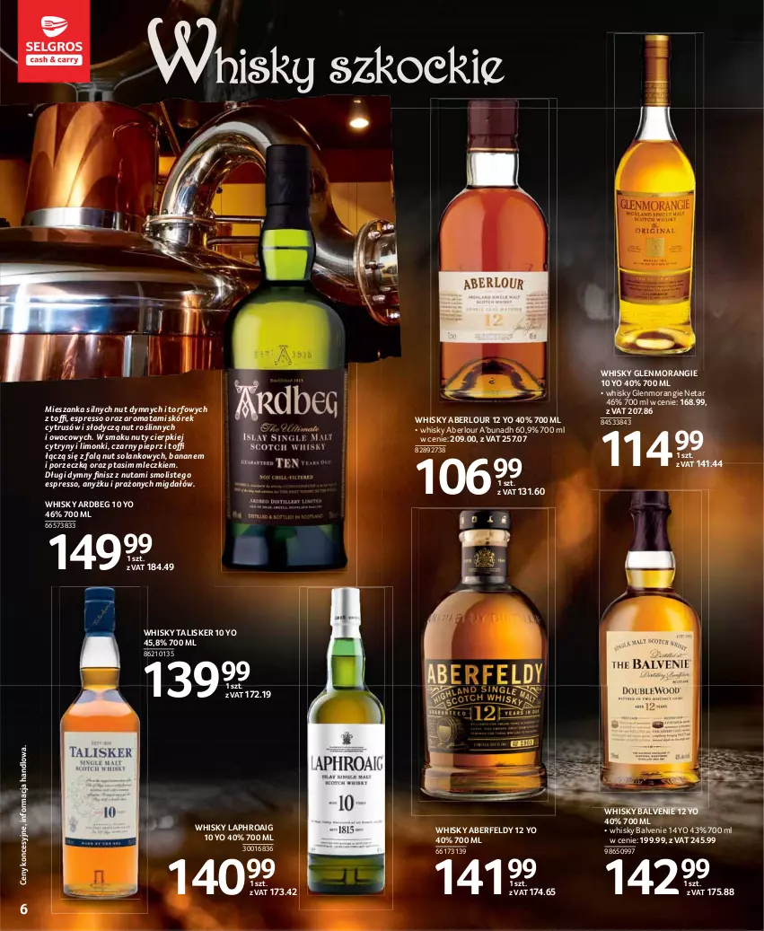 Gazetka promocyjna Selgros - Katalog Alkohole - ważna 25.03 do 05.04.2021 - strona 6 - produkty: Cytryny, Fa, Koc, Nuty, Pieprz, Por, Solan, Whisky