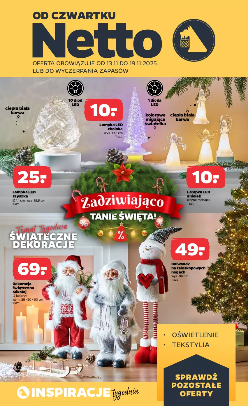 Gazetka promocyjna Netto - Od Czwartku Przemysłowa - ważna 13.11 do 19.11.2025 - strona 1 - produkty: Choinka, Dekoracja świąteczna, Inka, Teleskop