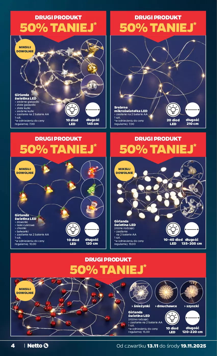 Gazetka promocyjna Netto - Od Czwartku Przemysłowa - ważna 13.11 do 19.11.2025 - strona 4 - produkty: Girlanda, Silan