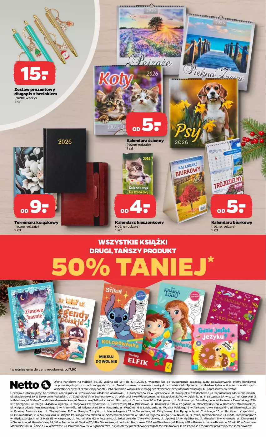 Gazetka promocyjna Netto - Od Czwartku Przemysłowa - ważna 13.11 do 19.11.2025 - strona 8 - produkty: Biurko, Długopis, Fa, Gry, Kalendarz, Karp, Kujawski, Podlaski, Sok, Stock, Top, Wino, Zestaw prezentowy