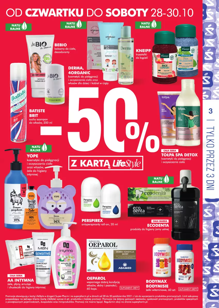 Gazetka promocyjna Super Pharm - Gazetka - ważna 25.10 do 30.10.2021 - strona 3 - produkty: Body, Bodymax, Dzieci, Gra, Mleczko, Mydło, NBA, Olej, Suplement diety