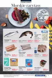 Gazetka promocyjna Makro - [Oferta specjalna] Jesienne aromaty - Gazetka - ważna od 30.10 do 30.10.2021 - strona 3 - produkty: Glazura, Ryby i owoce morza, Owoce morza, Pstrąg, Krewetki, Owoce, Pstrąg wędzony, Dorsz, Lazur, Sandacz