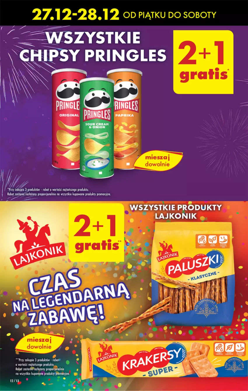 Gazetka promocyjna Biedronka - Od Czwartku - ważna 27.12.2024 do 01.01.2025 - strona 12 - produkty: Chipsy, Lajkonik, Pringles